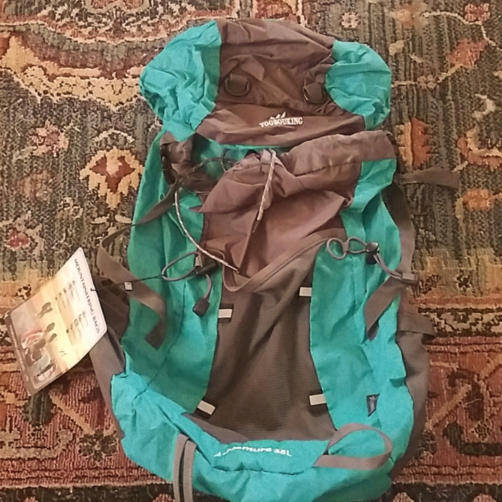Hiking Backpack NEW Teal Grey lightweight